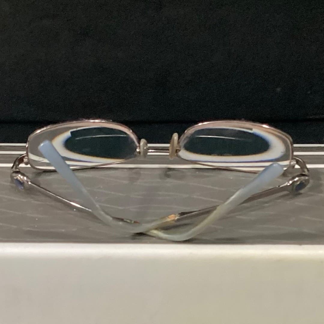 Montblanc MB 395 014 Silver Rectangular Metal Eyeglasses Frames Italy 53-17-140 - Thumbnail 3
