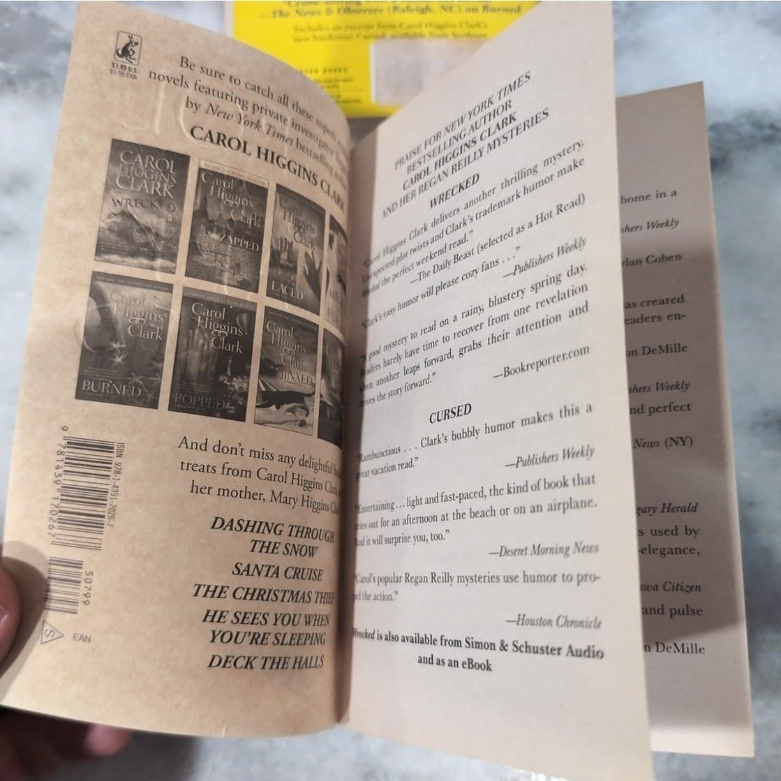 Carol Higgins Clark Regan Reilly Mystery Books, Cursed Zapped & Wrecked PB - Thumbnail 7