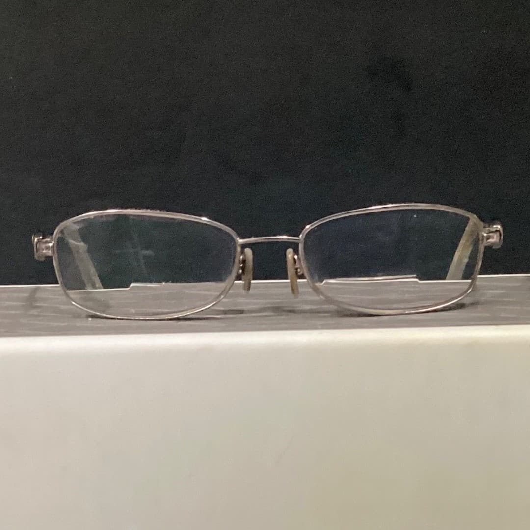 Montblanc MB 395 014 Silver Rectangular Metal Eyeglasses Frames Italy 53-17-140 - Thumbnail 2