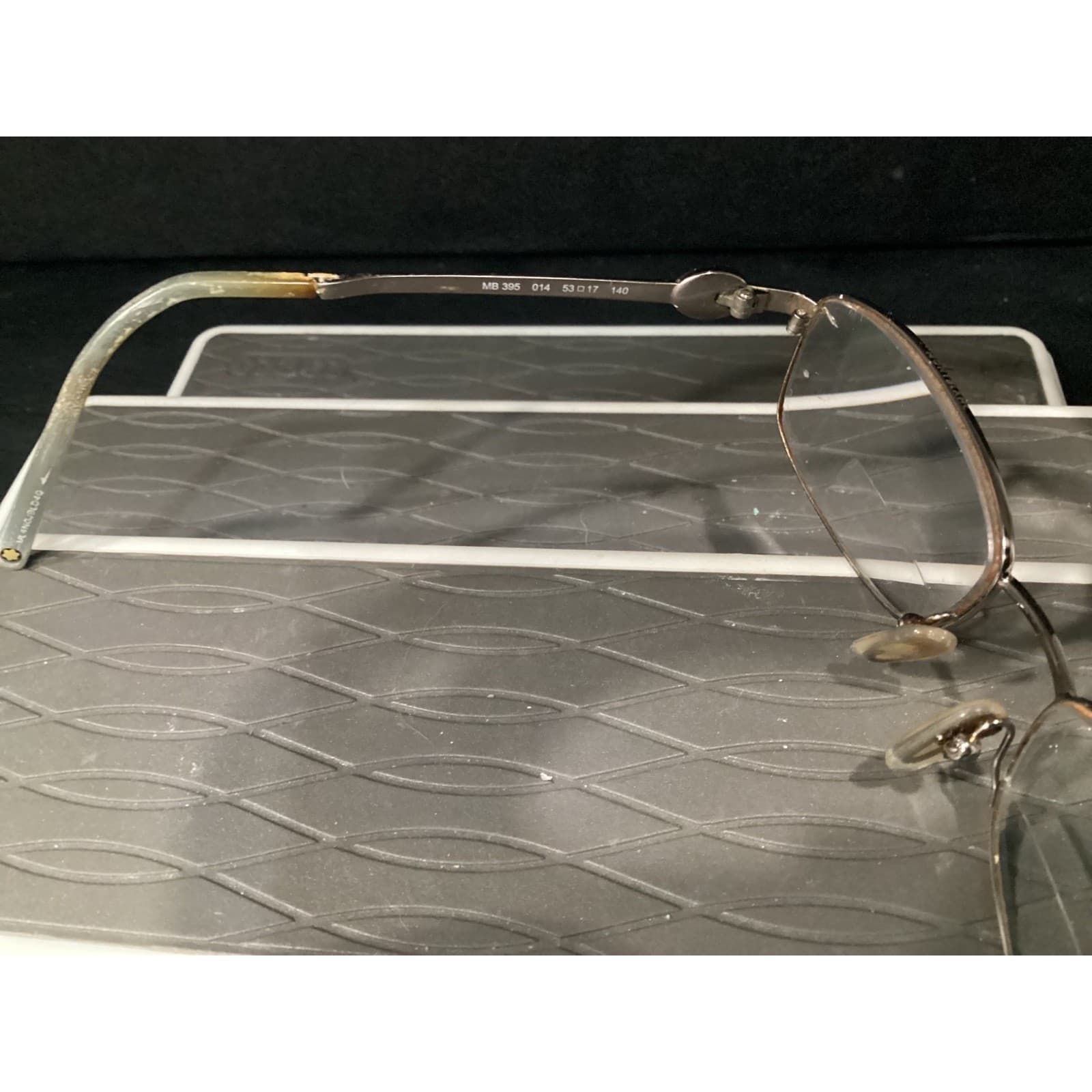 Montblanc MB 395 014 Silver Rectangular Metal Eyeglasses Frames Italy 53-17-140 - Thumbnail 9
