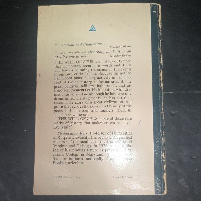 The Will of Zeus A History of Greece Stringfellow Barr Delta Book 1965 Paperback - Thumbnail 8