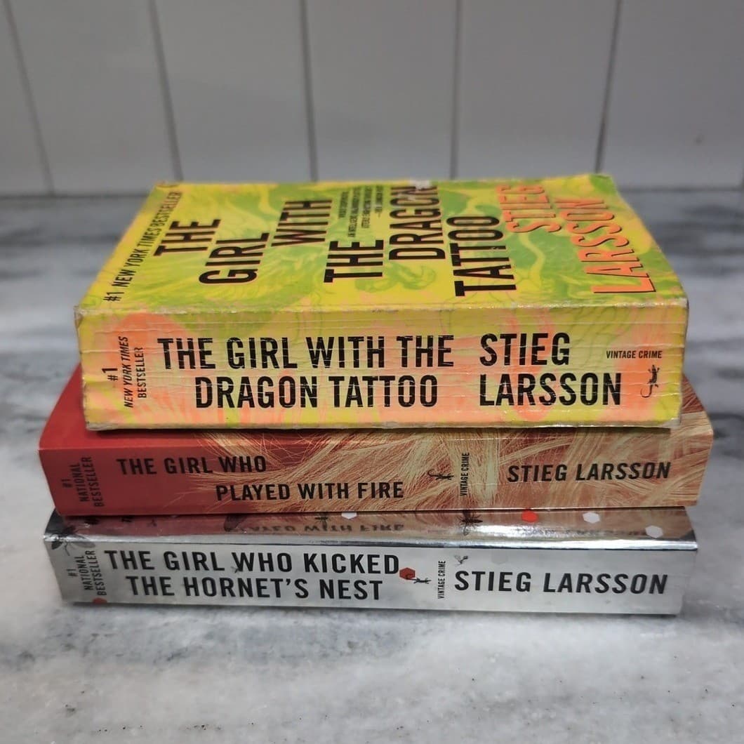 Stieg Larsson Millennium Trilogy 3 Book Set Girl With Dragon Tattoo Paperbacks - Thumbnail 2
