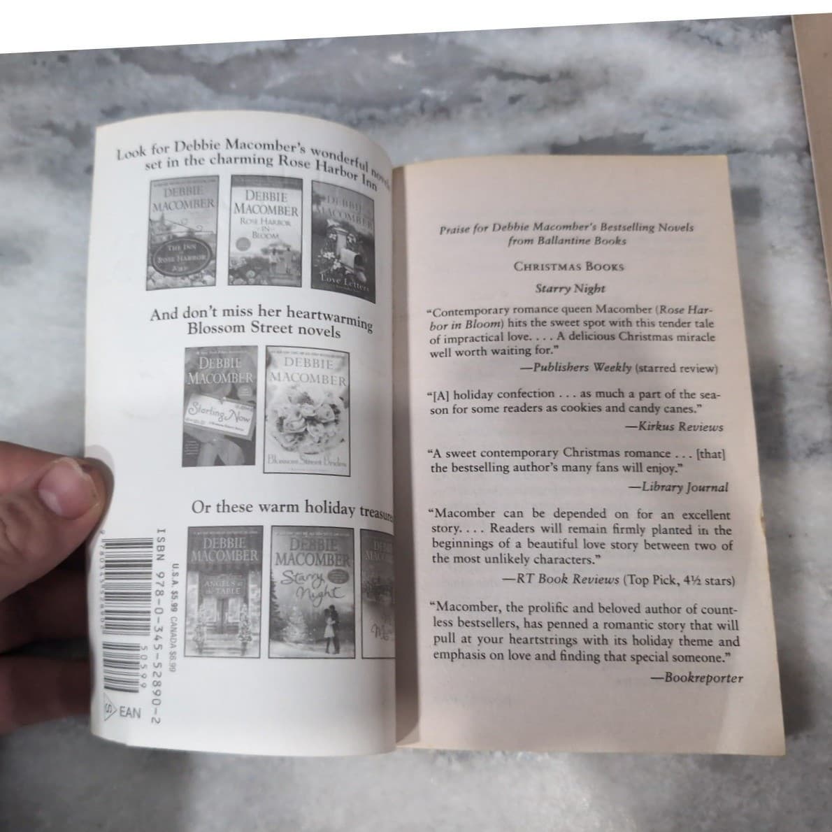 Debbie Macomber Book Lot: Starry Night Christmas & Starting Now Blossom Street - Thumbnail 5