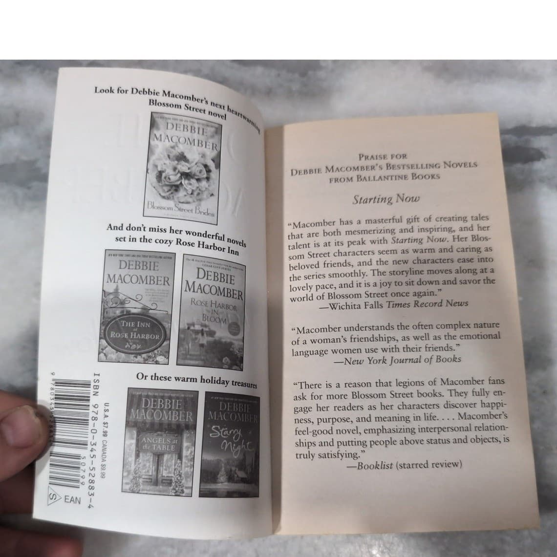 Debbie Macomber Book Lot: Starry Night Christmas & Starting Now Blossom Street - Thumbnail 8