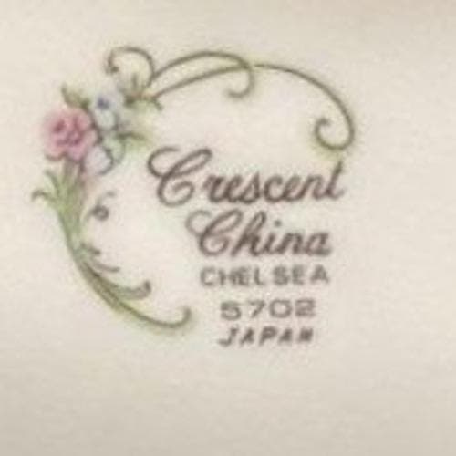 Crescent China "Chelsea" Bread Plates, Set of 4, Vintage Porcelain Dinnerware - Thumbnail 3