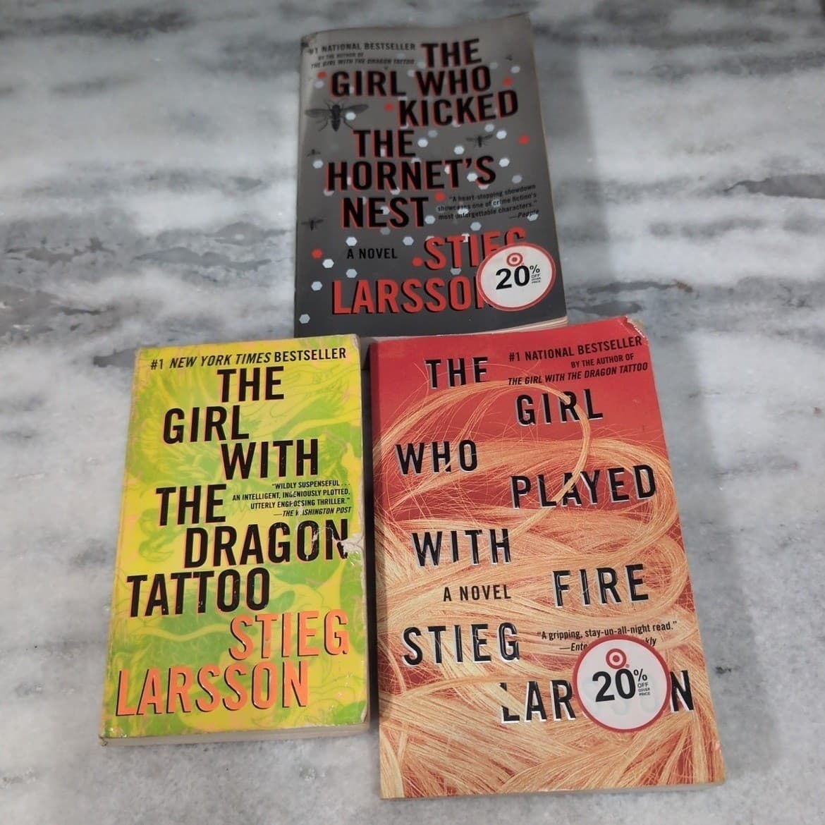 Stieg Larsson Millennium Trilogy 3 Book Set Girl With Dragon Tattoo Paperbacks - Thumbnail 3