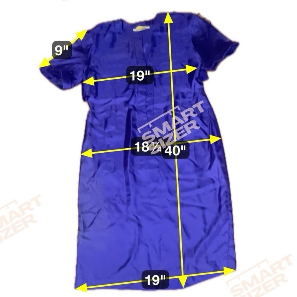 Pat Argenti Petites Royal Blue 100% Silk Pleated Tiered Sheath Dress, Women's 8P - Thumbnail 2