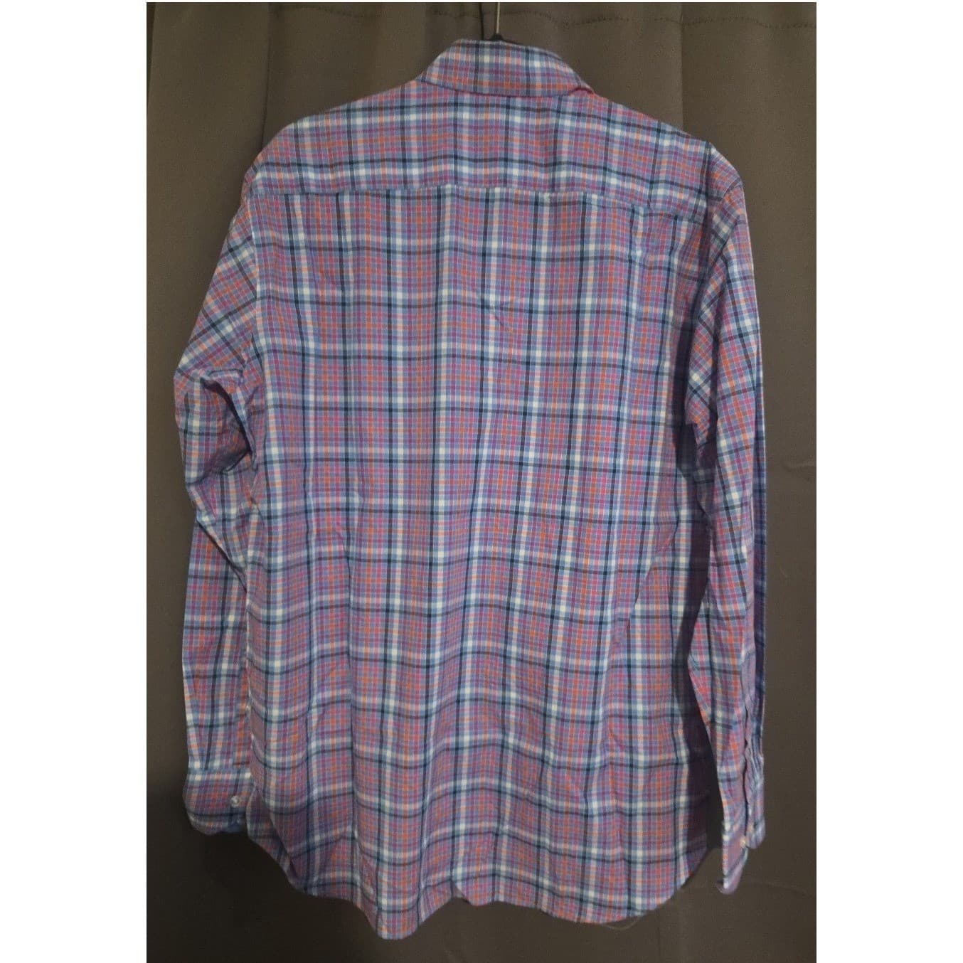 Tailorbyrd Collection Plaid Button Down Shirt Red Blue Cotton, Men's Large NWT - Thumbnail 4