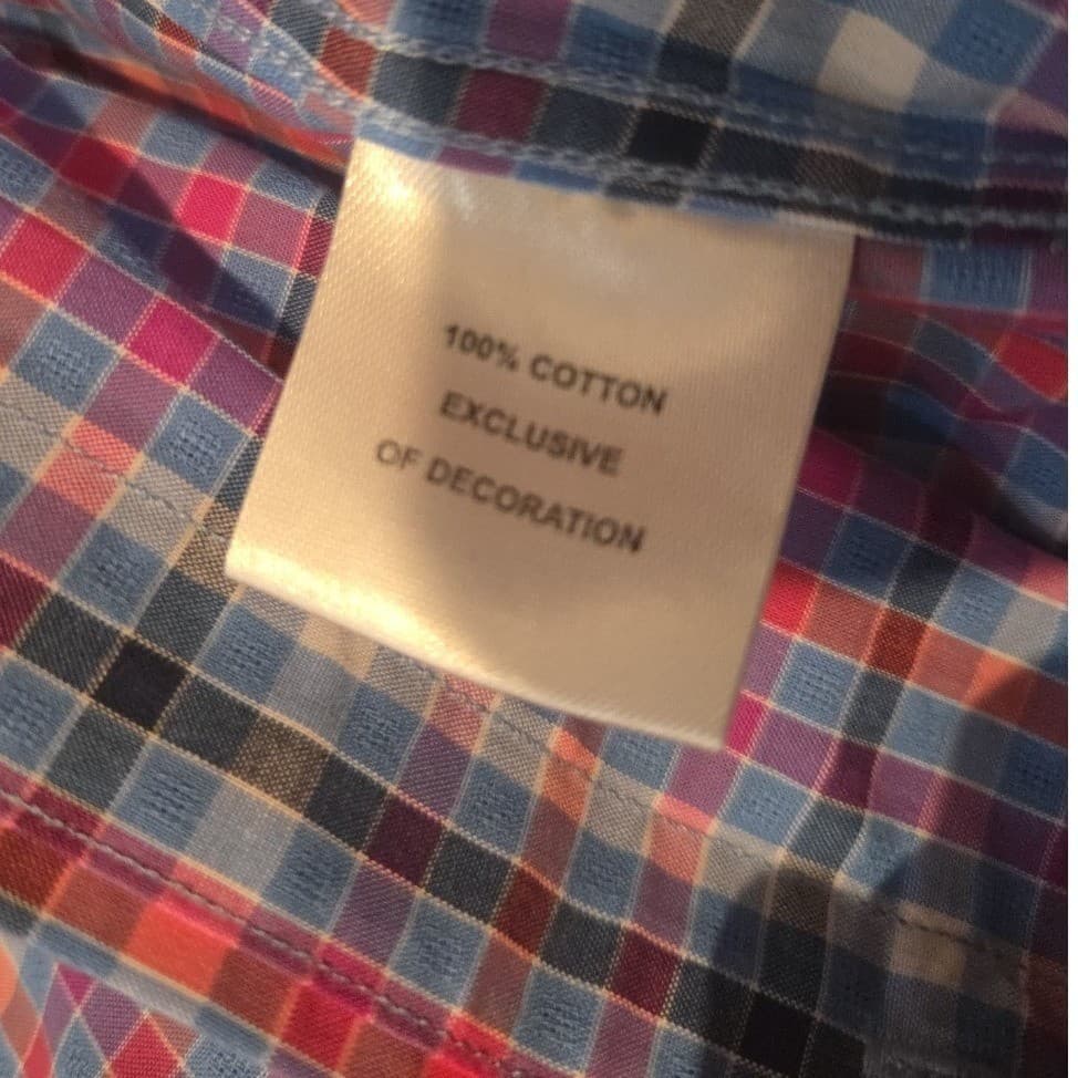 Tailorbyrd Collection Plaid Button Down Shirt Red Blue Cotton, Men's Large NWT - Thumbnail 8