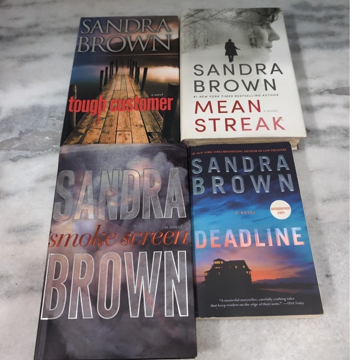 Sandra Brown Suspense Novels, Lot of 4, Mean Streak Smoke Screen Tough Customer - Thumbnail 3