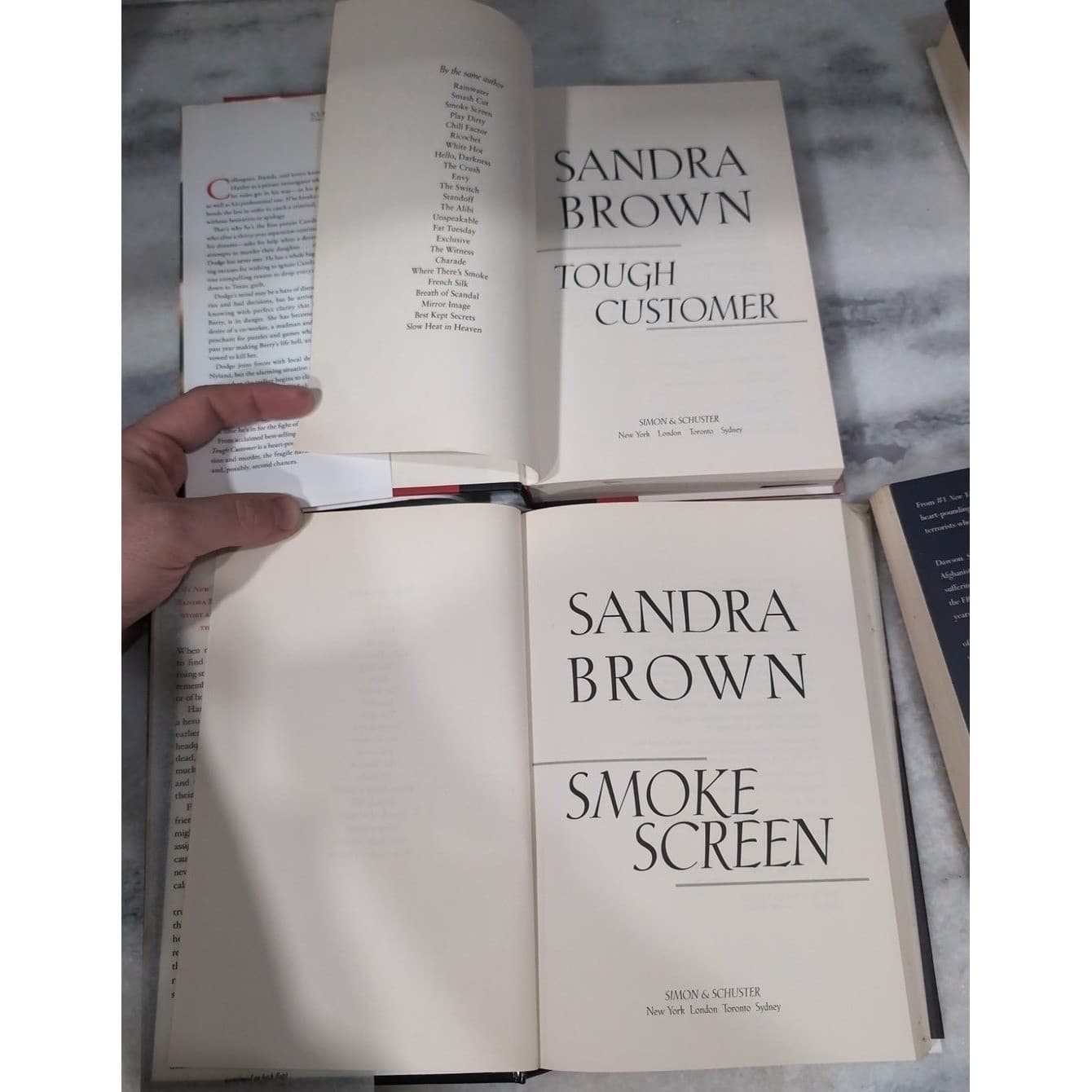 Sandra Brown Suspense Novels, Lot of 4, Mean Streak Smoke Screen Tough Customer - Thumbnail 6
