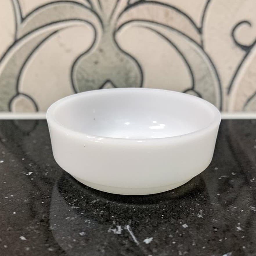 Milk Glass Stackable Soup Bowl, Vintage Kitchenware, Replacement Dinnerware