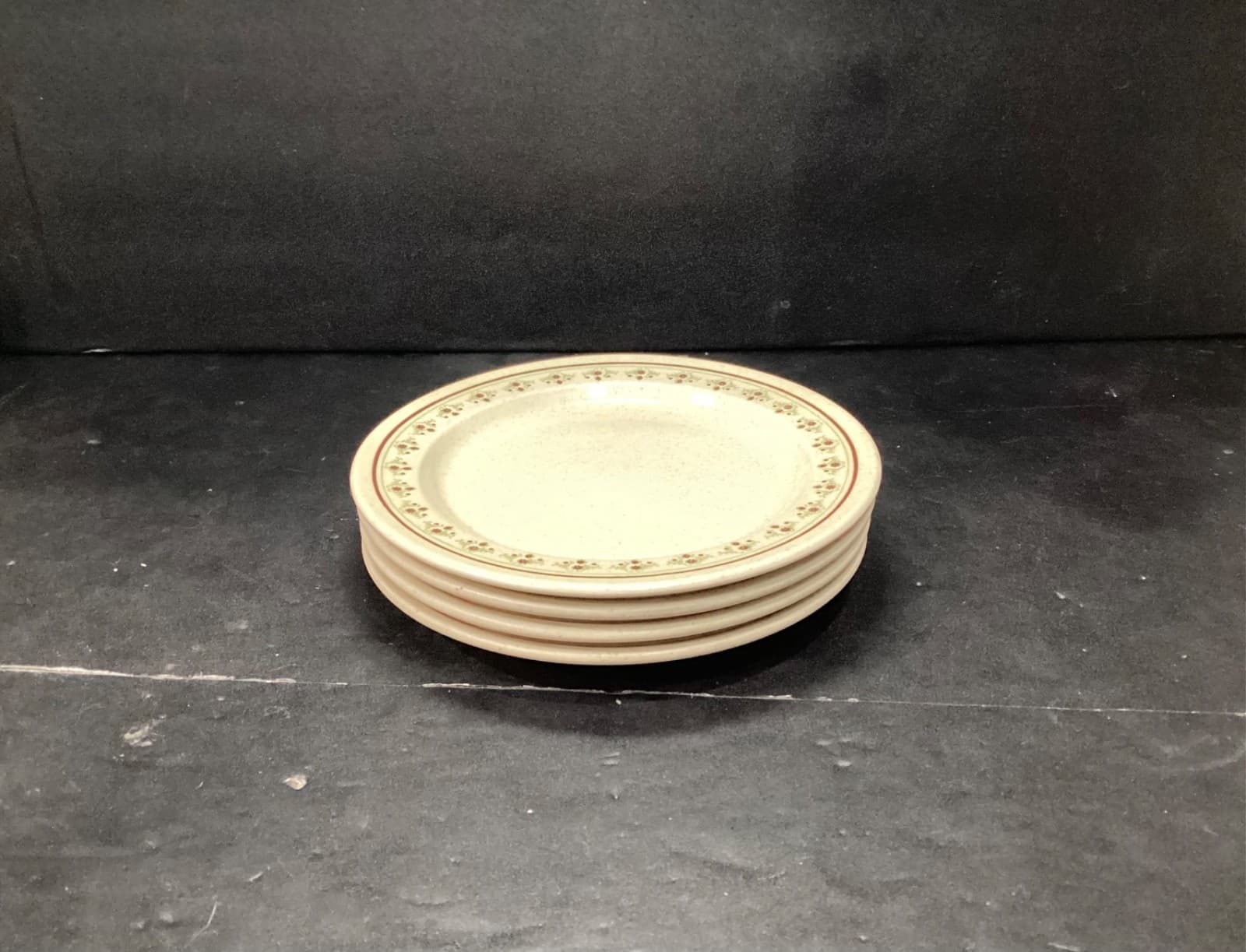 Anchor Hocking Ironstone CHANTILLY Salad Plates USA 7.5” Cottage Core Set Of 4 - Thumbnail 6