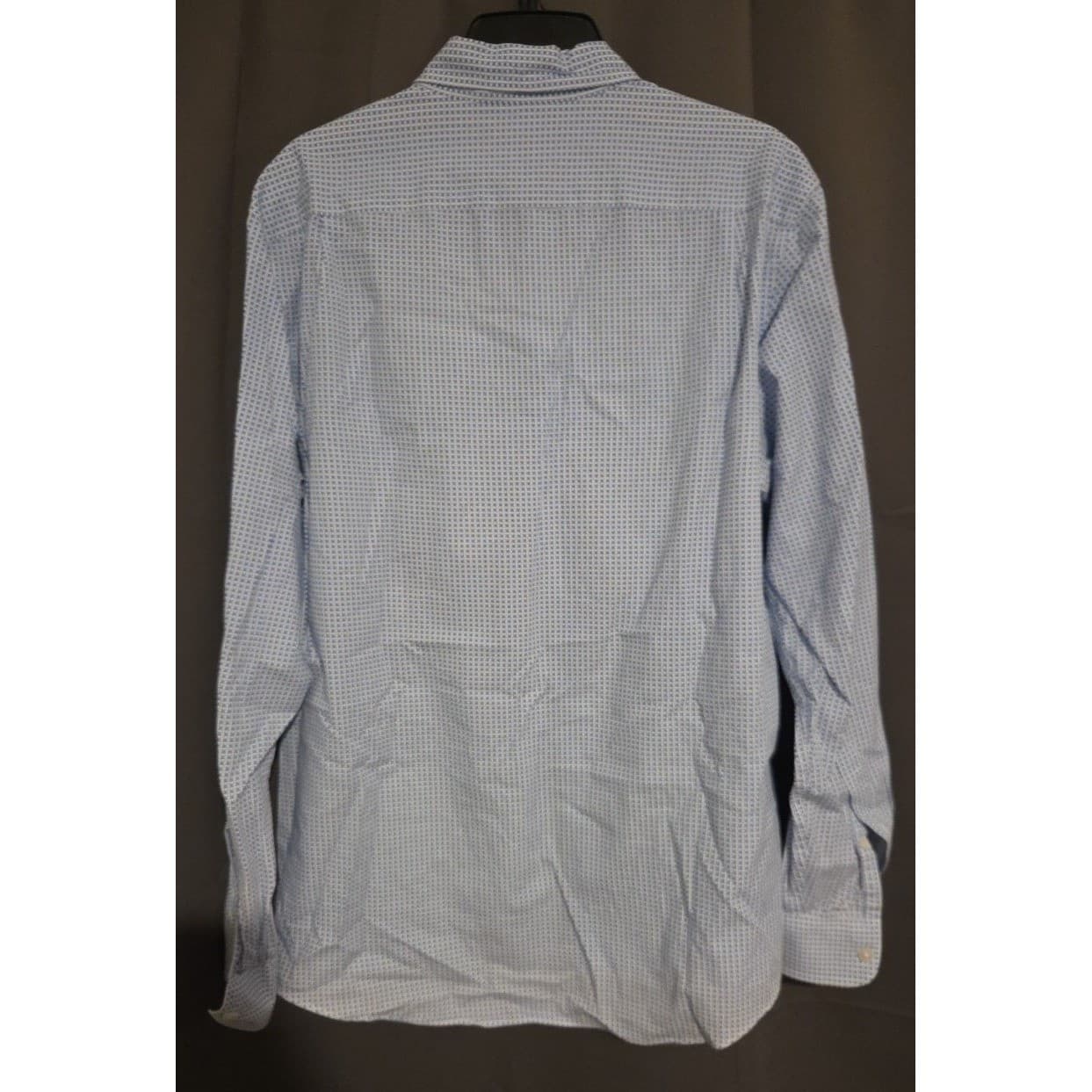 Michael Kors Blue Geometric Starburst Button Down Shirt Classic Fit, Mens 's L - Thumbnail 4