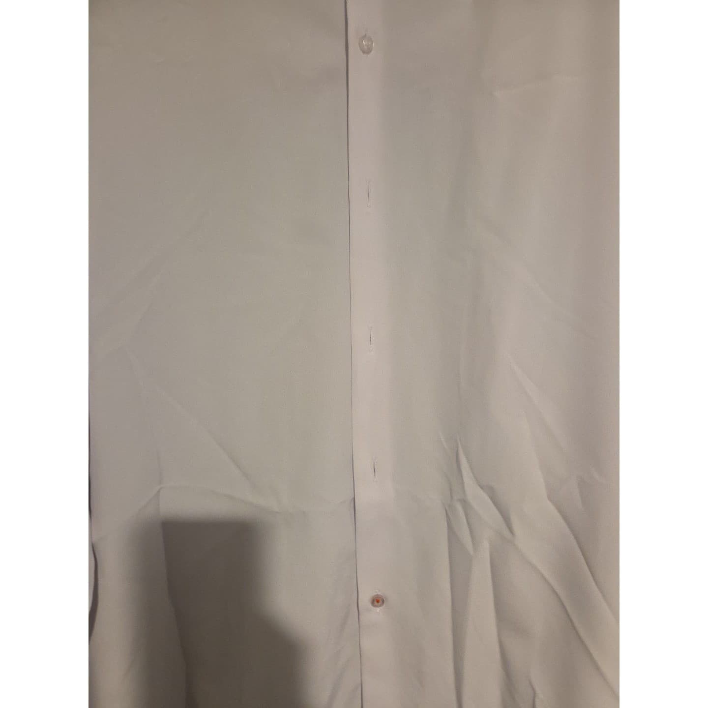 Nautica Slim Fit White Long Sleeve Shirt, Avant Logo, Men's Large 16-16.5 34/35 - Thumbnail 6