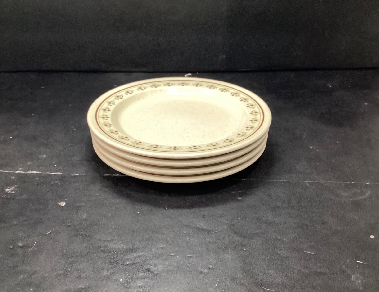Anchor Hocking Ironstone CHANTILLY Salad Plates USA 7.5” Cottage Core Set Of 4 - Thumbnail 4