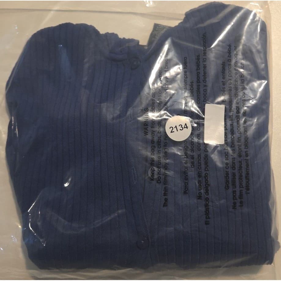 Adamo Royal Blue Ribbed Knit Hooded Button Front Cardigan, Women's Large Sweater - Thumbnail 8