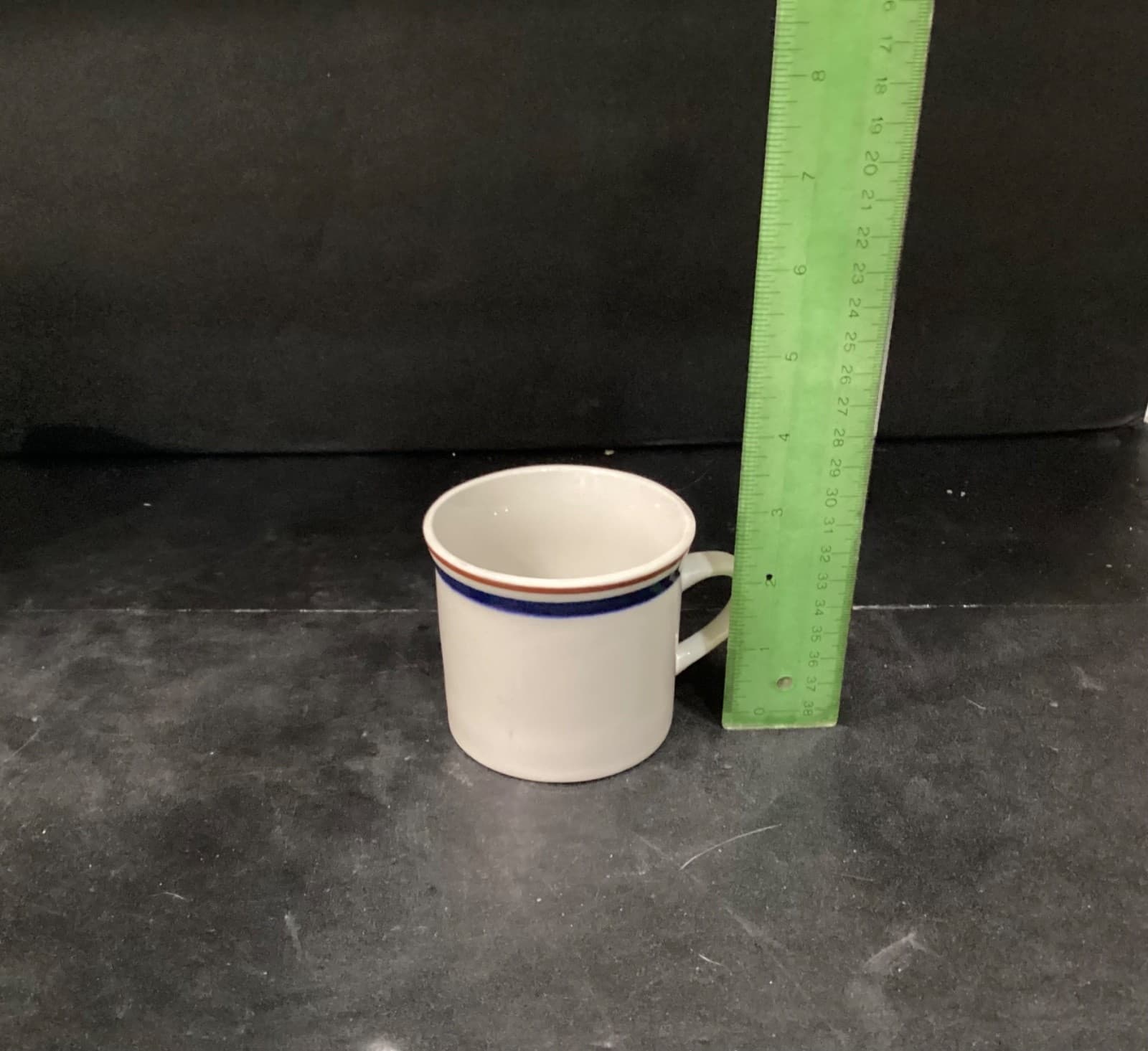 Set of 4 TIENSHAN Stoneware Coffee Mugs Cups Striped Banded - Thumbnail 6
