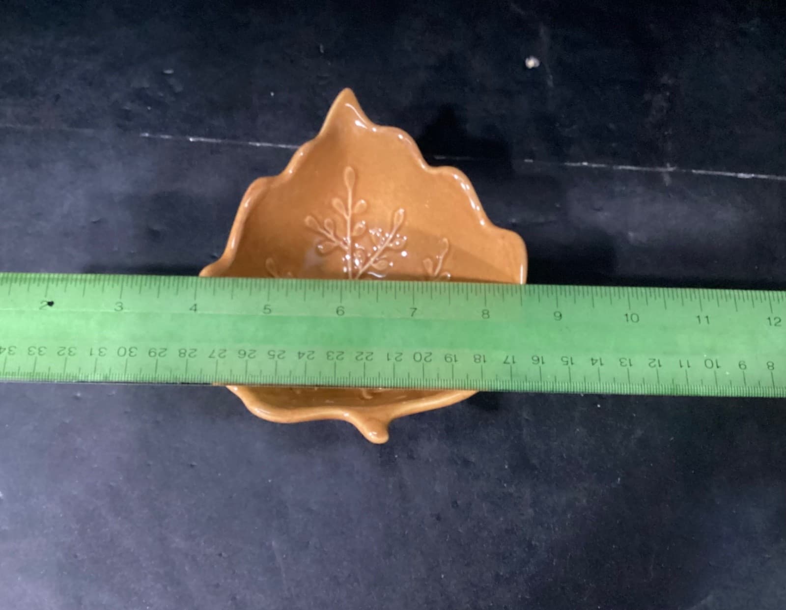 Set of 2 Pier 1 Imports Yellow Golden Leaf Footed Bowls Fall Stoneware - Thumbnail 6