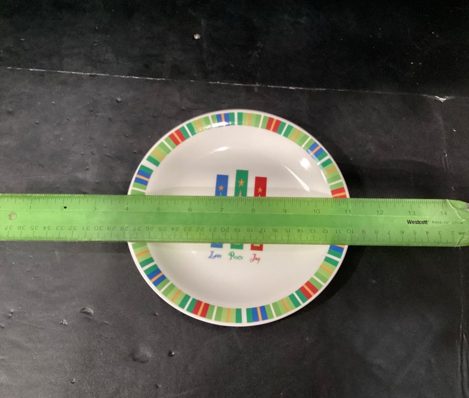 Oneida Holiday Love Peace Joy Set of 4 Salad Plates 7.25” - Thumbnail 5