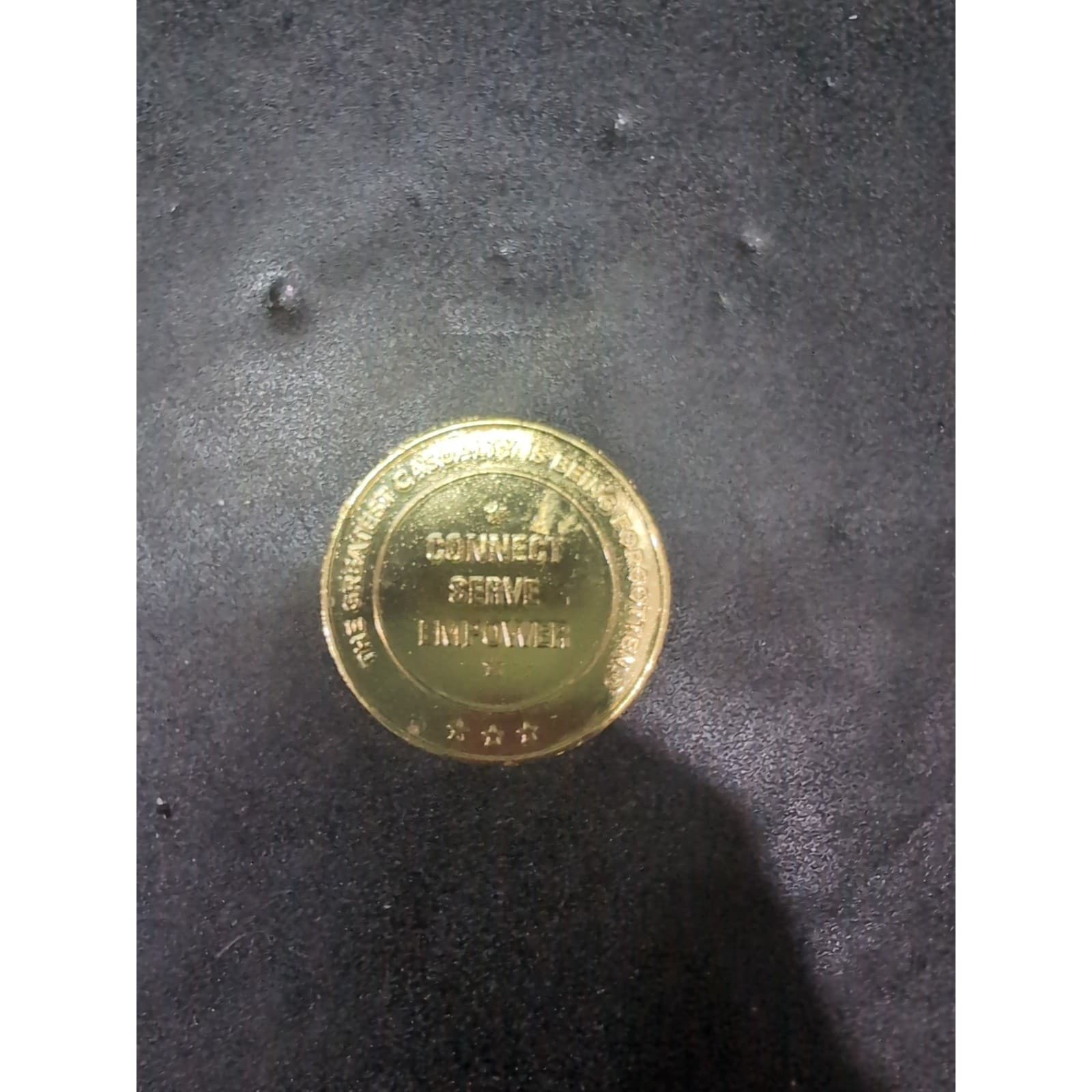 Wounded Warrior Project 2018 Challenge Coin Connect Serve Empower Gold Tone 1.5" - Thumbnail 2