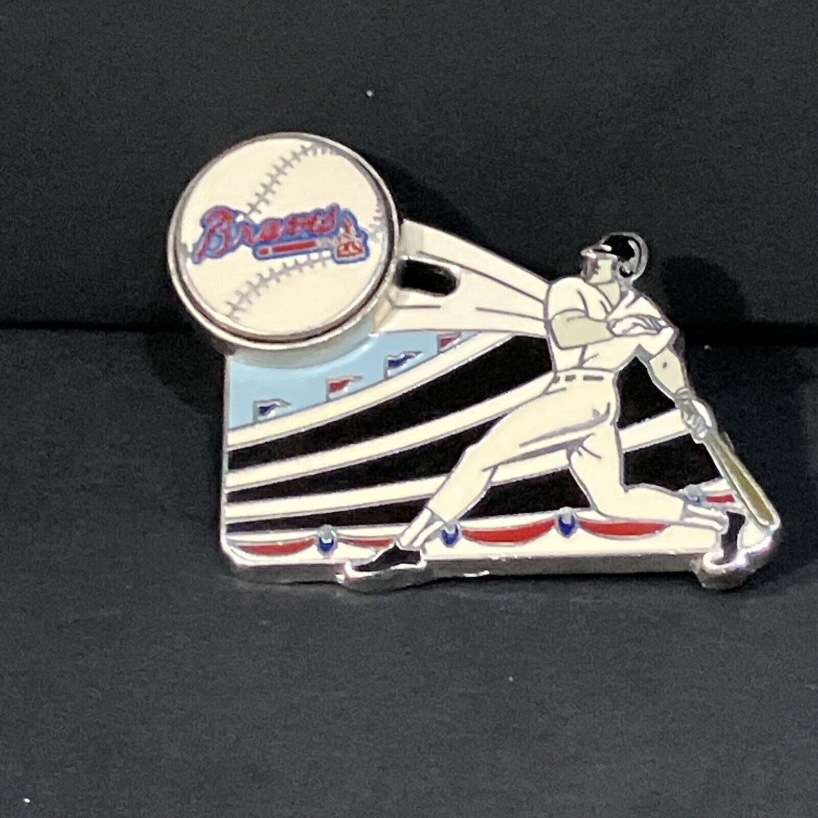 Atlanta Braves MLB Baseball Batter Enamel Pin Aminco 2003 Collectible