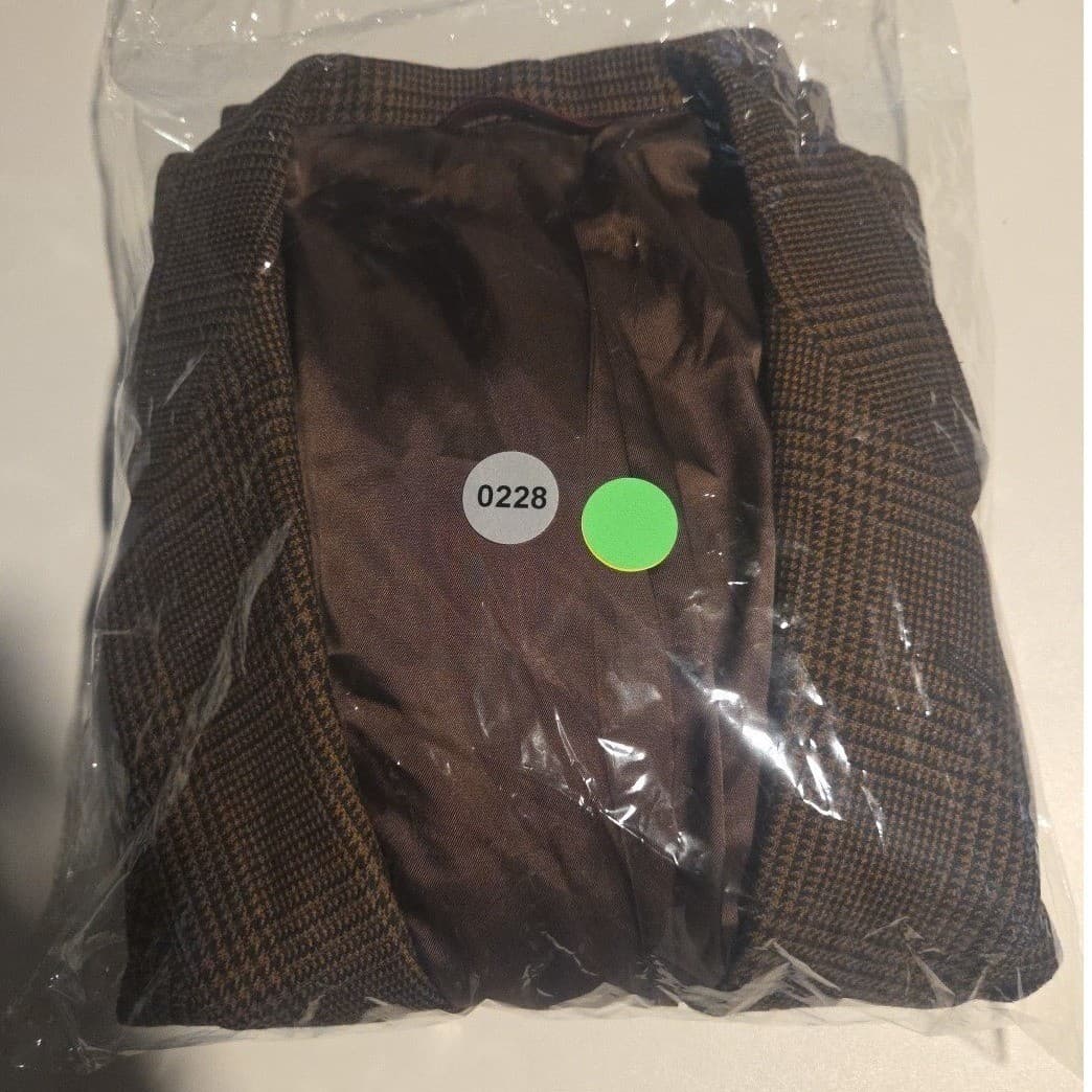 Hart Schaffner Marx Brown Blazer, Men's 42L Plaid Sport Coat, Two Button, Tweed - Thumbnail 10