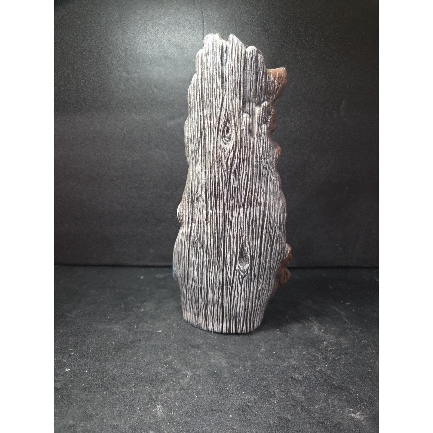 Native American Indian Chief with Bear Hat Ceramic Figurine, Vtg Spirit Decor - Thumbnail 4