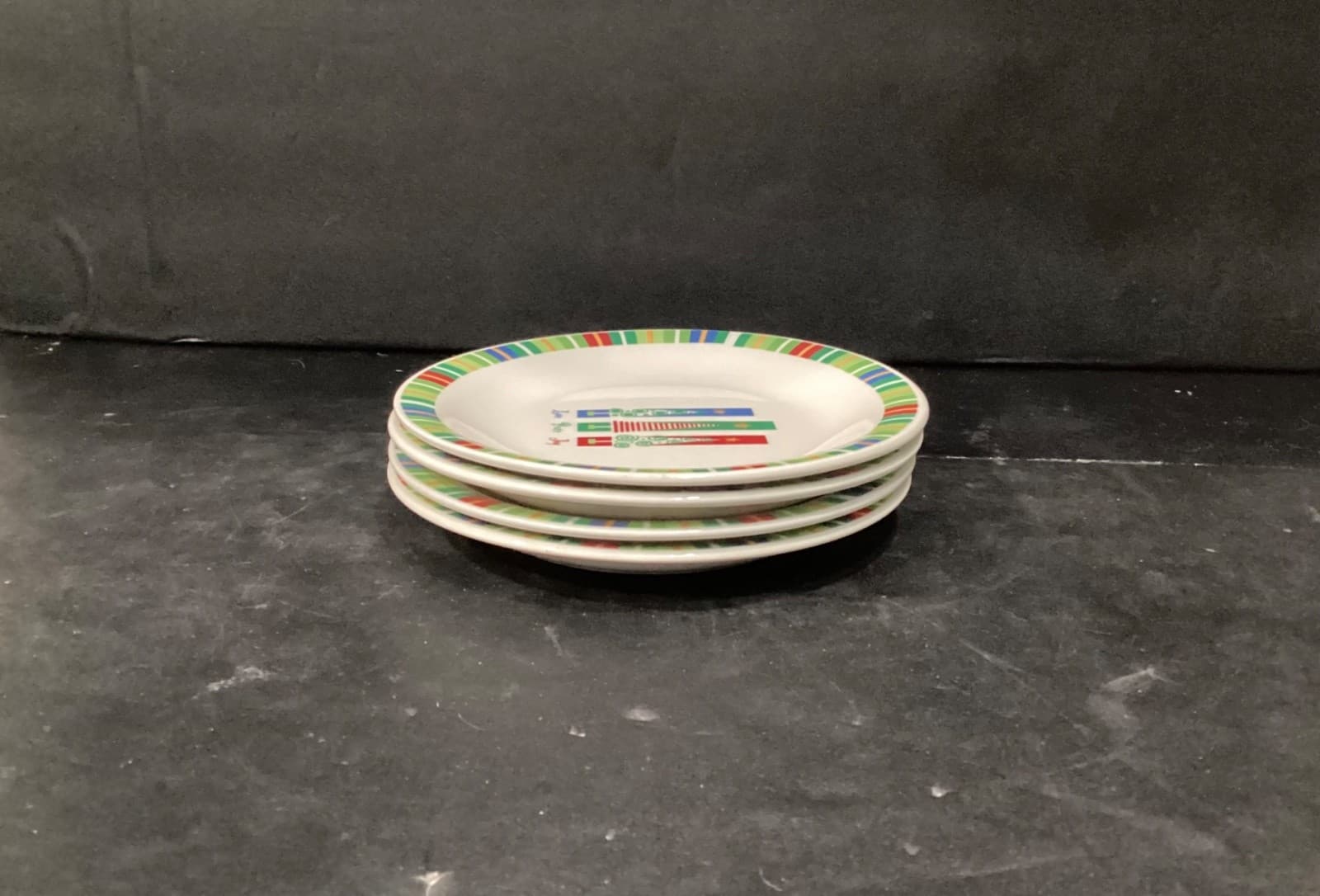 Oneida Holiday Love Peace Joy Set of 4 Salad Plates 7.25” - Thumbnail 8
