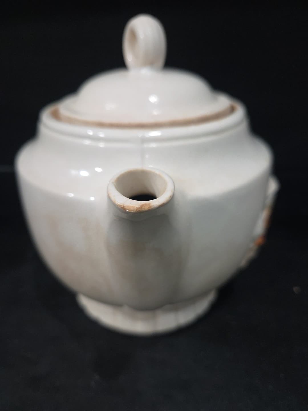Porcelier Hand Decorated Tea Pot, Collectible Vitreous China, Colonial Hearth - Thumbnail 12