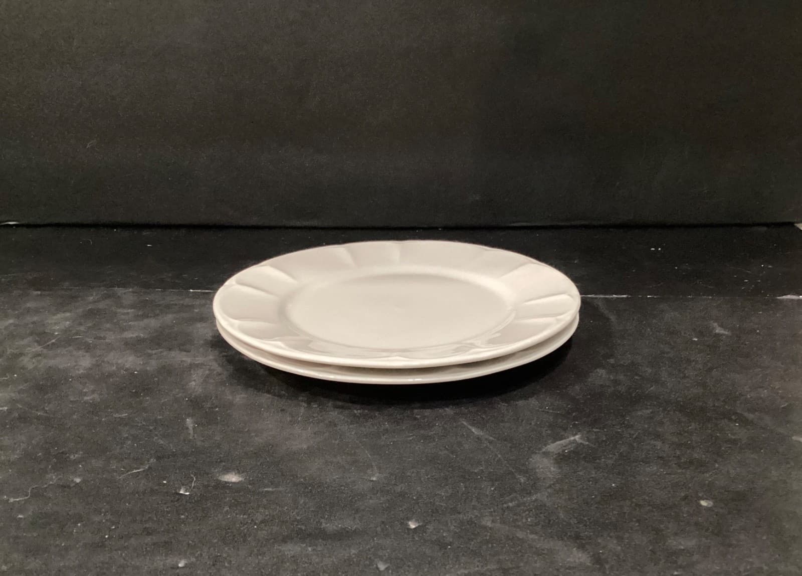Set of 2 Vintage Henry Ford Museum White Scallop Salad Plates Pfaltzgraff 7.5” - Thumbnail 7