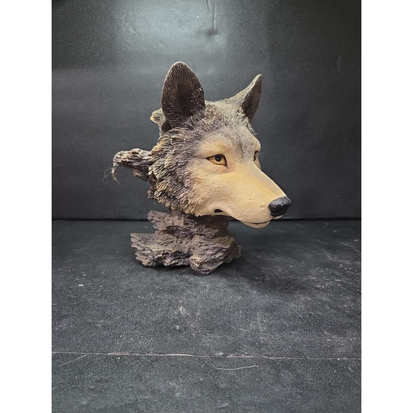 Wolf Head Bust Figurine Sculpture, Vintage Westland Giftware Wildlife Collection - Thumbnail 2