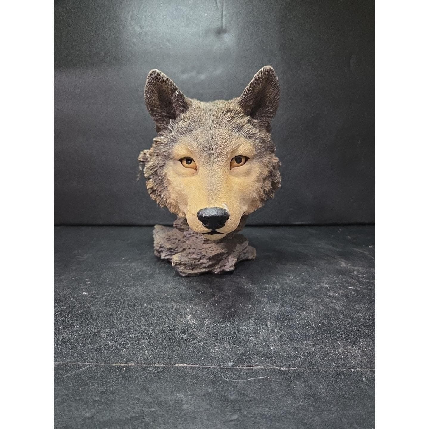 Wolf Head Bust Figurine Sculpture, Vintage Westland Giftware Wildlife Collection
