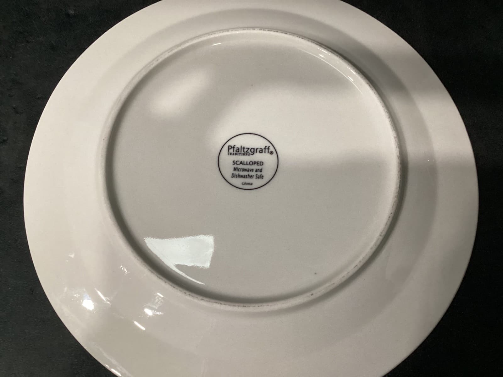 Set of 2 Vintage Henry Ford Museum White Scallop Salad Plates Pfaltzgraff 7.5” - Thumbnail 4