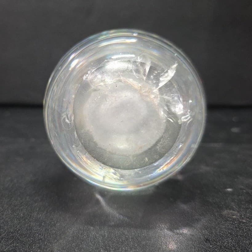 Nuclear Mushroom Handmade Paperweight, Clear Art Glass Egg, Vintage Desk Decor - Thumbnail 7