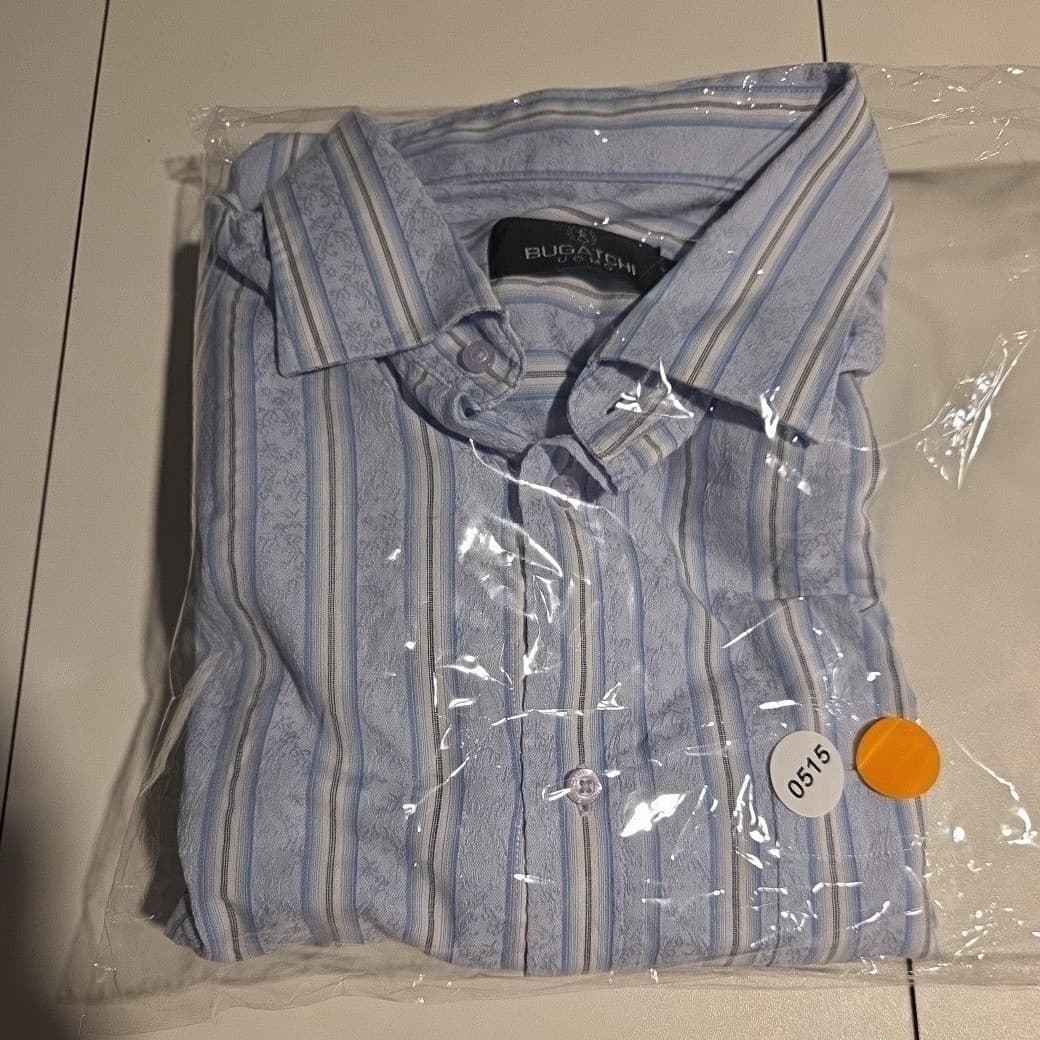 Bugatchi Uomo Blue White Striped Paisley Jacquard Button Down, Men's XL Shirt - Thumbnail 11