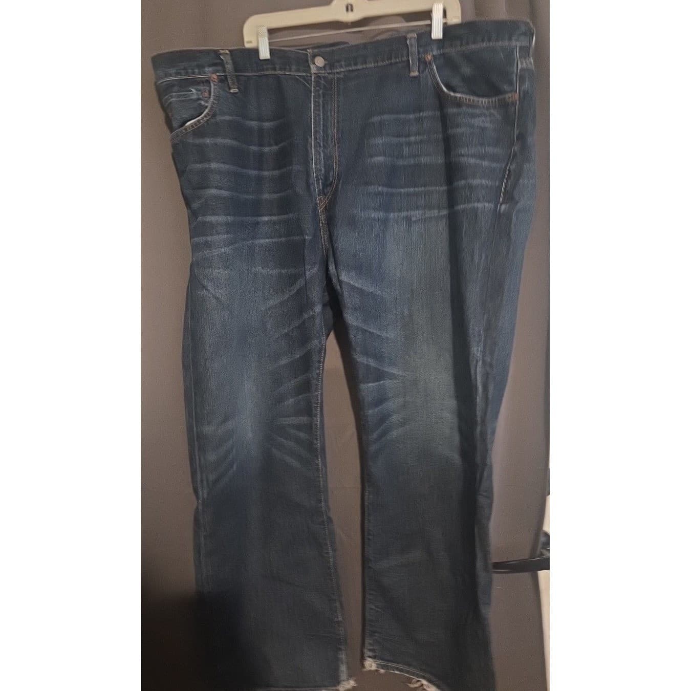 Polo Ralph Lauren 867 Straight Leg Dark Wash Blue Jeans, Men's 48x32 100% Cotton - Thumbnail 3