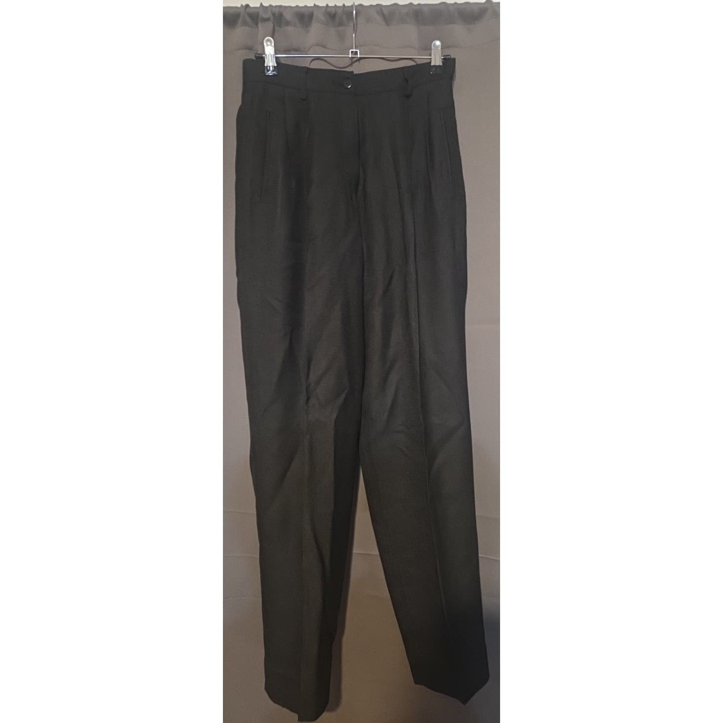Liz Claiborne Collection Black Pleated Trousers, High Waist Pants, Women's 8 - Thumbnail 3