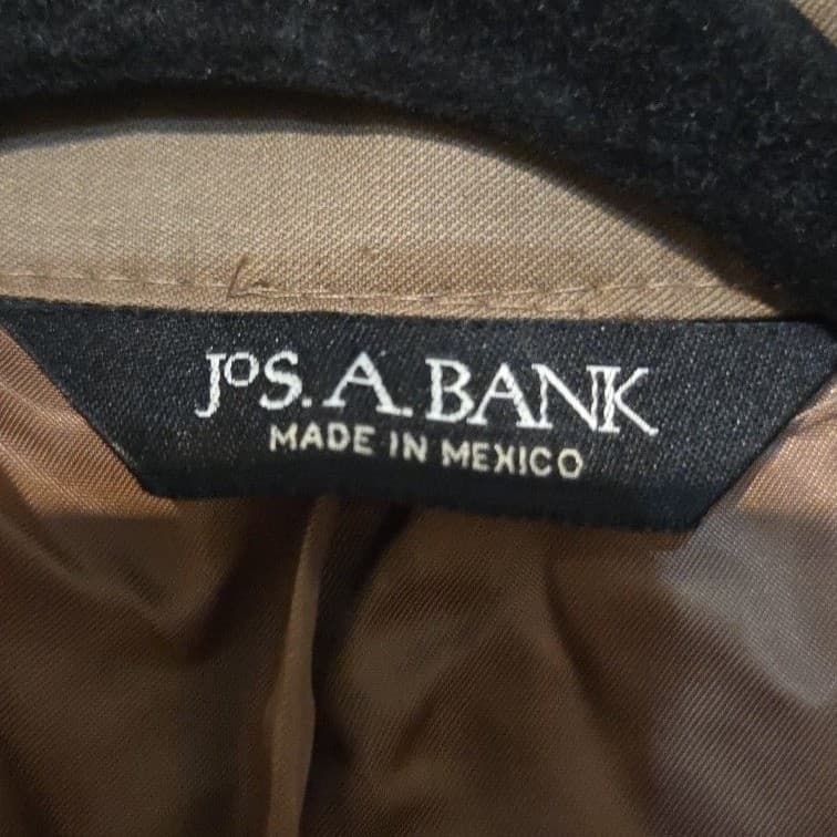 Jos. A. Bank Tan 100% Wool 2-Button Suit Jacket, Men's 42R Khaki Blazer - Thumbnail 5