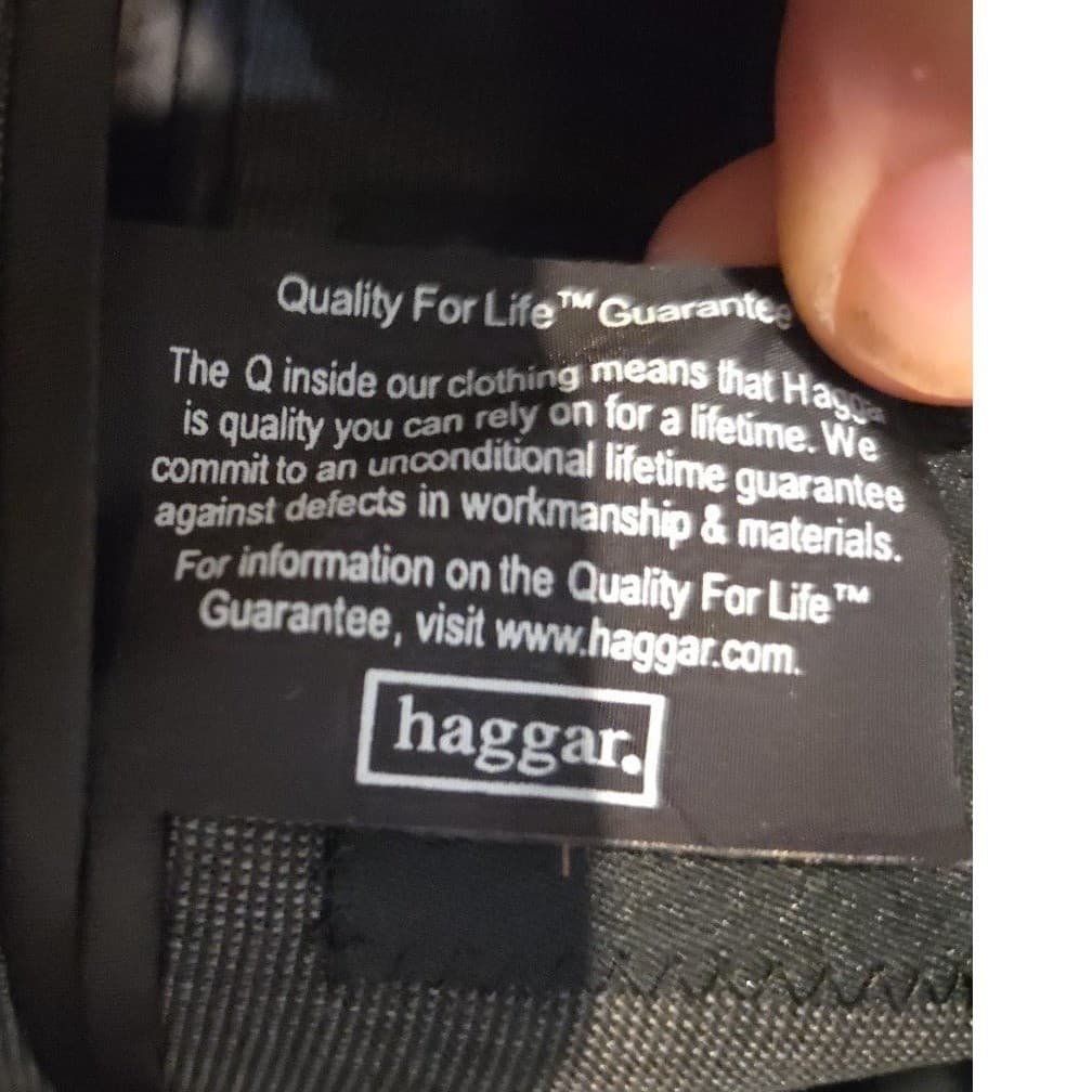 Haggar Charcoal Gray 2-Button Suit Jacket, Men's 44L Blazer, Micro-Texture - Thumbnail 10