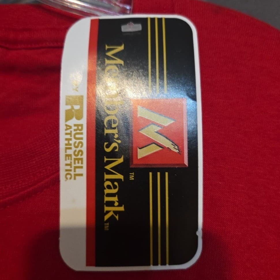 Member's Mark Russell Athletic Red Short Sleeve T-Shirt, Men's 2X Top, TRR NWT - Thumbnail 6