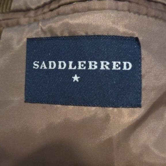Saddlebred Brown Corduroy Blazer, Men's 38R Jacket, Two Button Sport Coat - Thumbnail 5