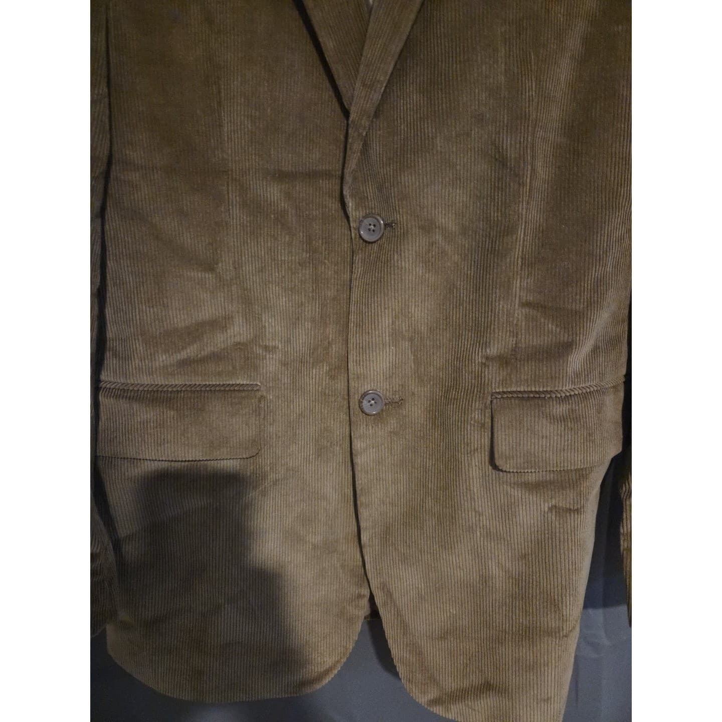 Saddlebred Brown Corduroy Blazer, Men's 38R Jacket, Two Button Sport Coat - Thumbnail 6