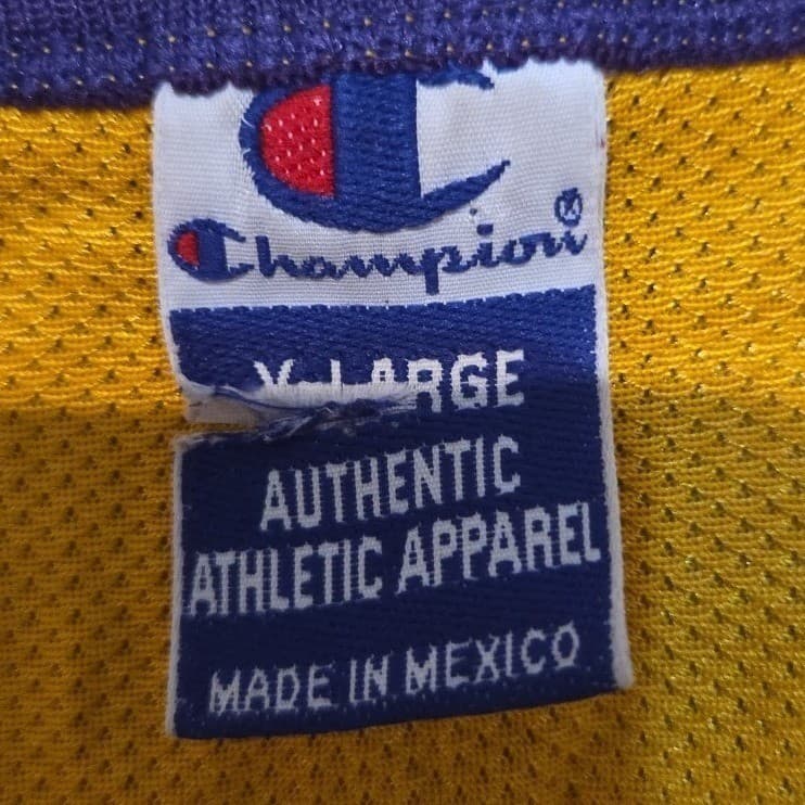 Champion Los Angeles Lakers Shaquille O'Neal 34 Jersey Gold, Men's Size 48 XL - Thumbnail 5