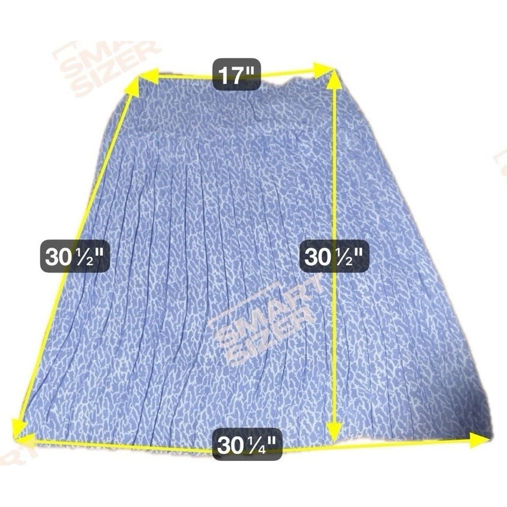 CB Collections Vintage Blue Abstract Print Two Piece Pleated Skirt Set Size 14.5 - Thumbnail 3
