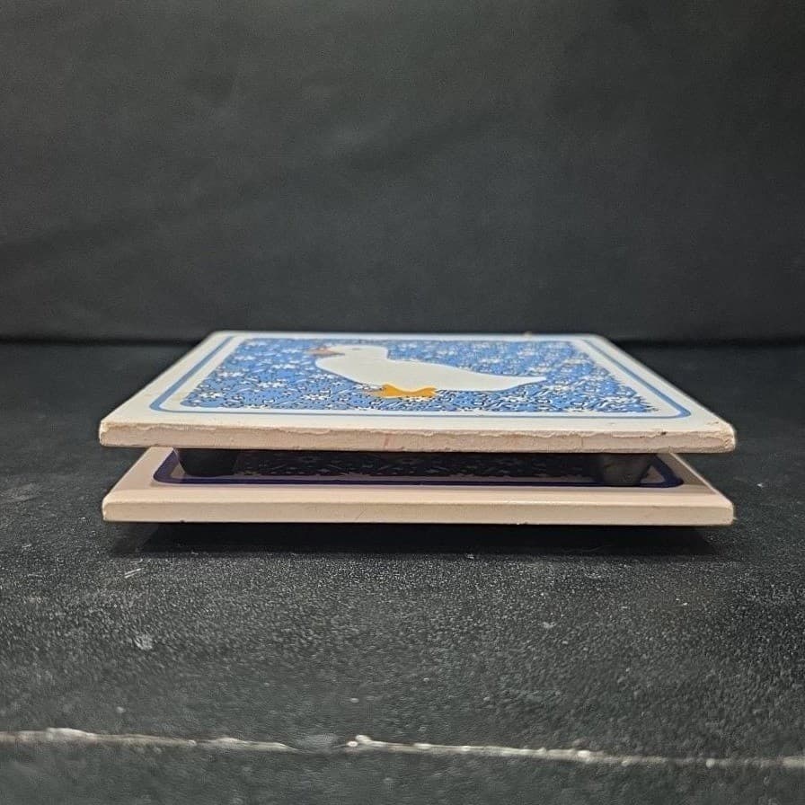 Orient Duck Farmhouse Footed Coasters, Set of 2, Country Kitchen Decor Tiles - Thumbnail 6