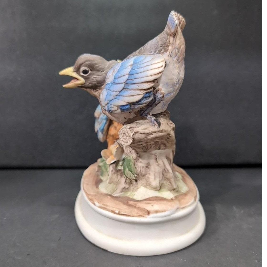 Lefton China Hand Painted Blue Bird Statue #KE7674, Vintage Collectible Decor - Thumbnail 8