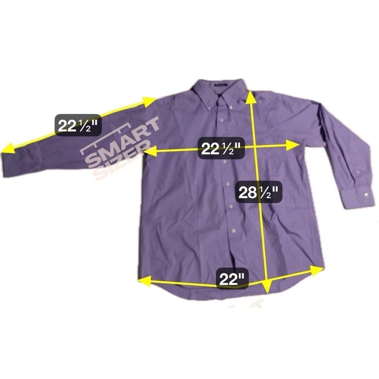 Chaps Wrinkle Free Long Sleeve Purple Button Down, Men's Large 16 Dress Shirt - Thumbnail 2