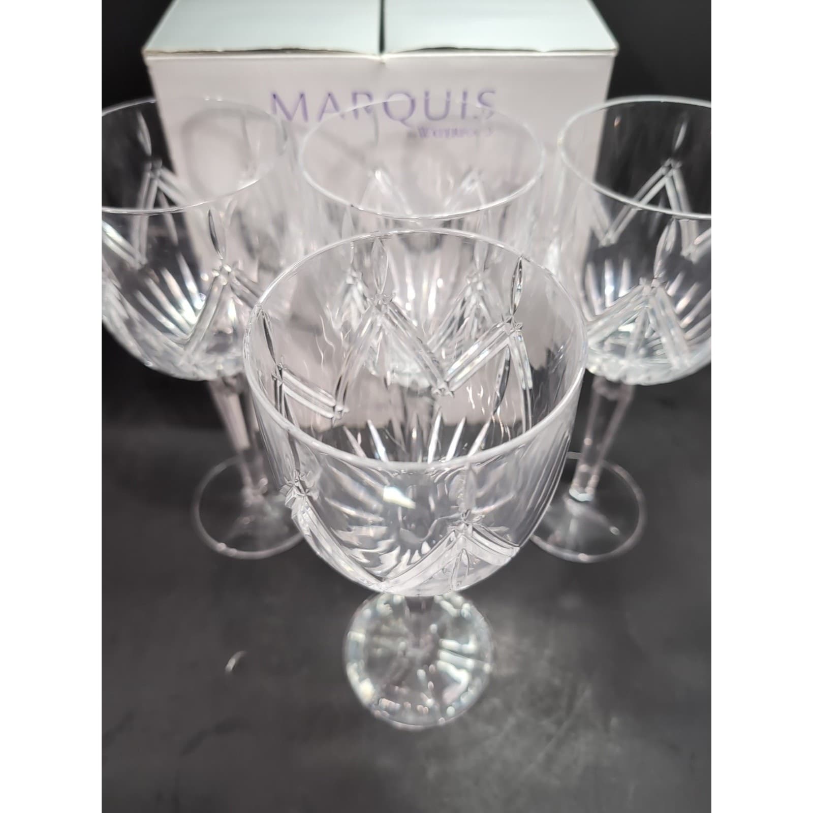 Waterford Crystal Marquis Lacey Wine Glass Set, Set of 4, Elegant Wine Glasses - Thumbnail 5