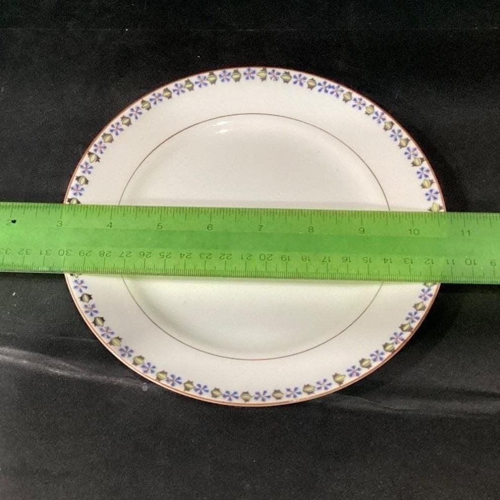 Noritake China Nippon Salad Plates, Set of 4, Blue Cornflowers & Green Leaves - Thumbnail 3